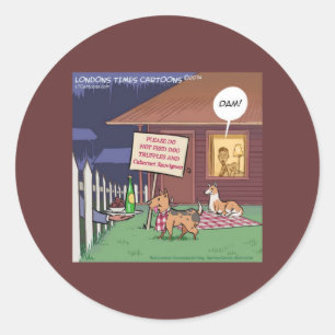 Gourmet Dogs Funny Classic Round Sticker