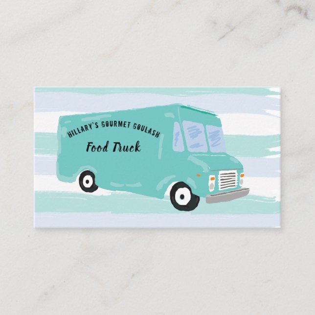 Gourmet Food Truck Business Cards (Front)
