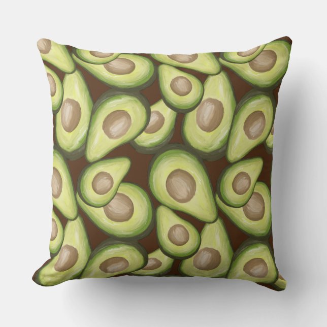Gourmet Fresh Cut Vegan Avacados Cushion (Front)