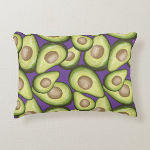 Gourmet Fresh Cut Vegan Avacados Decorative Cushion