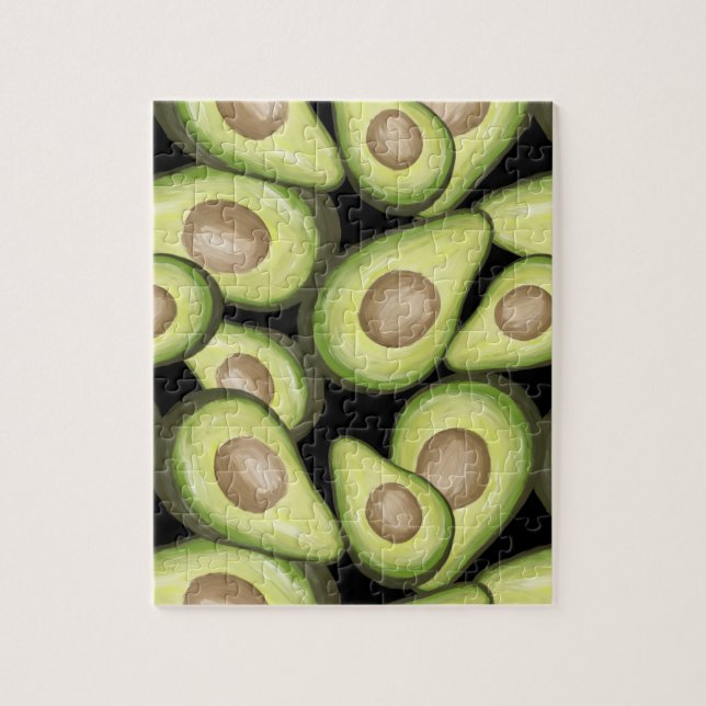 Gourmet Fresh Cut Vegan Avacados Jigsaw Puzzle (Vertical)