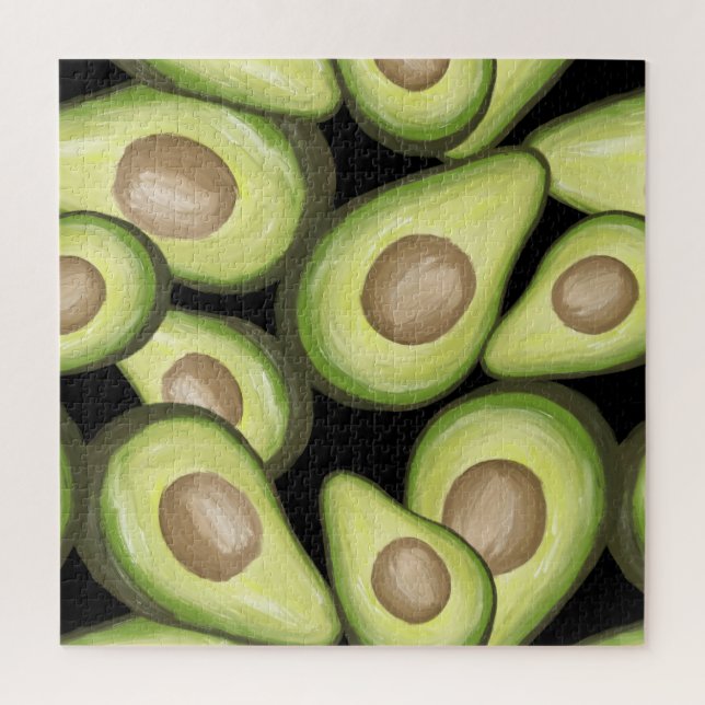 Gourmet Fresh Cut Vegan Avacados Jigsaw Puzzle (Vertical)