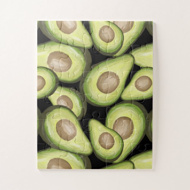 Gourmet Fresh Cut Vegan Avacados Jigsaw Puzzle (Vertical)