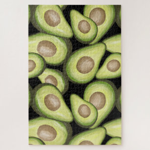 Gourmet Fresh Cut Vegan Avacados Jigsaw Puzzle