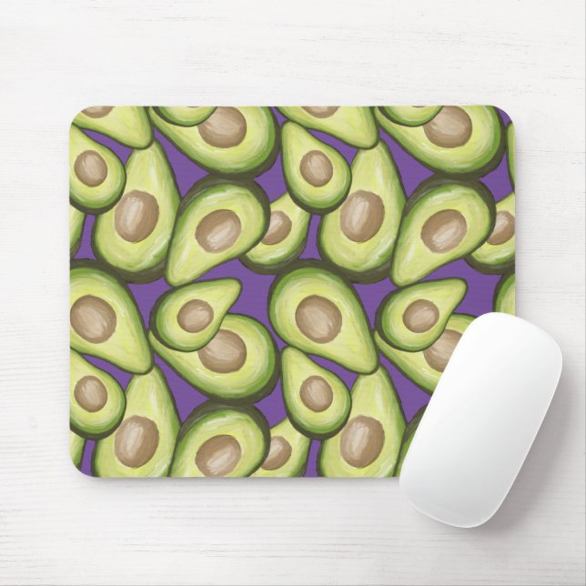 Gourmet Fresh Cut Vegan Avocado Pattern Mouse Pad (With Mouse)