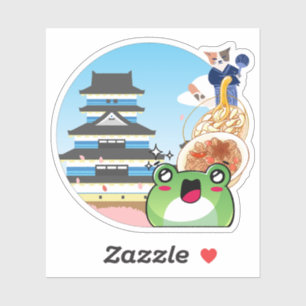 Gourmet Japan Travel with Cat and Frog