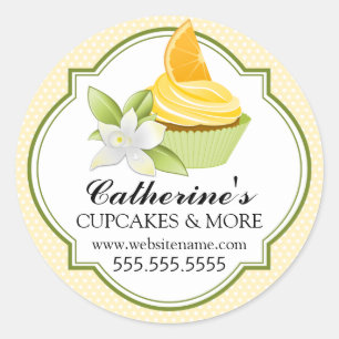 Gourmet Orange Slice Cupcake Bakery Cream Seals