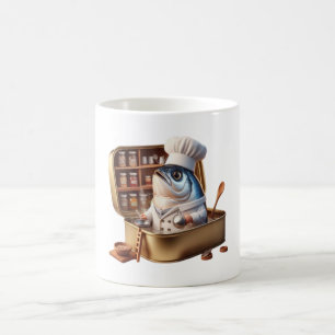  Gourmet Sardine Chef Illustration For Food Lovers Coffee Mug