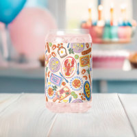 Gourmet Seafood Feast Pattern Pink Drinkware