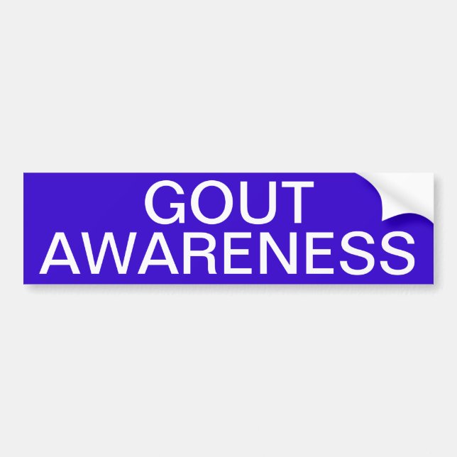 Gout Awareness Bumper Sticker (Front)