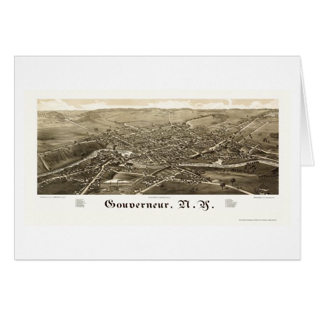 Gouverneur, NY Panoramic Map - 1885 (Front Horizontal)