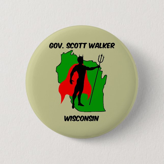 Gov Scott Walker 6 Cm Round Badge (Front)