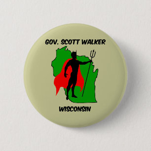 Gov Scott Walker 6 Cm Round Badge