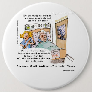 Gov Scott Walker Funny Satirical Gifts Tees Etc 6 Cm Round Badge