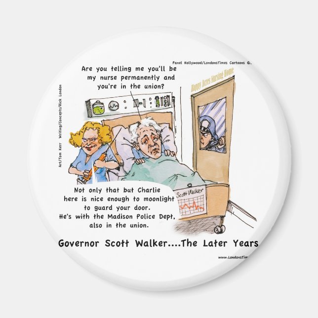 Gov Scott Walker Funny Satirical Gifts Tees Etc Magnet (Front)
