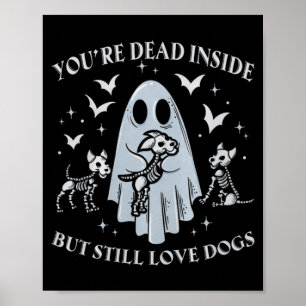 Government Agencyd Inside But Love Dogs Funny Poster