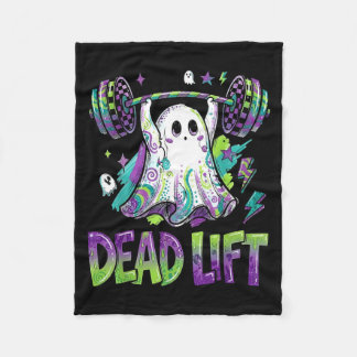 Government Agencydlift Funny Ghost Weight Lifting Fleece Blanket