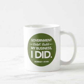 Government Didn't Build My Business Round (Green) Coffee Mug