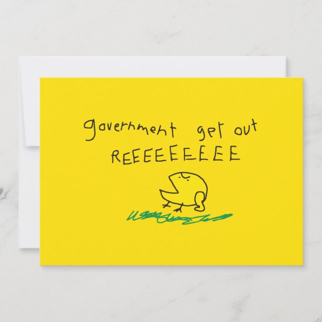 Government get out REE SNEKRIGHT Gadsden Flag Card (Front)