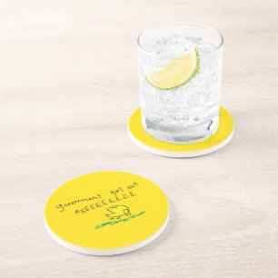 Government get out REE SNEKRIGHT Gadsden Flag Coaster