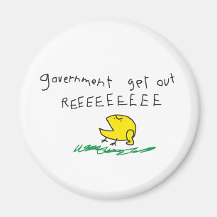Government get out REE SNEKRIGHT Gadsden Flag Magnet
