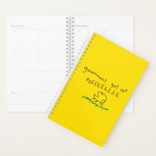 Government get out REE SNEKRIGHT Gadsden Flag Planner