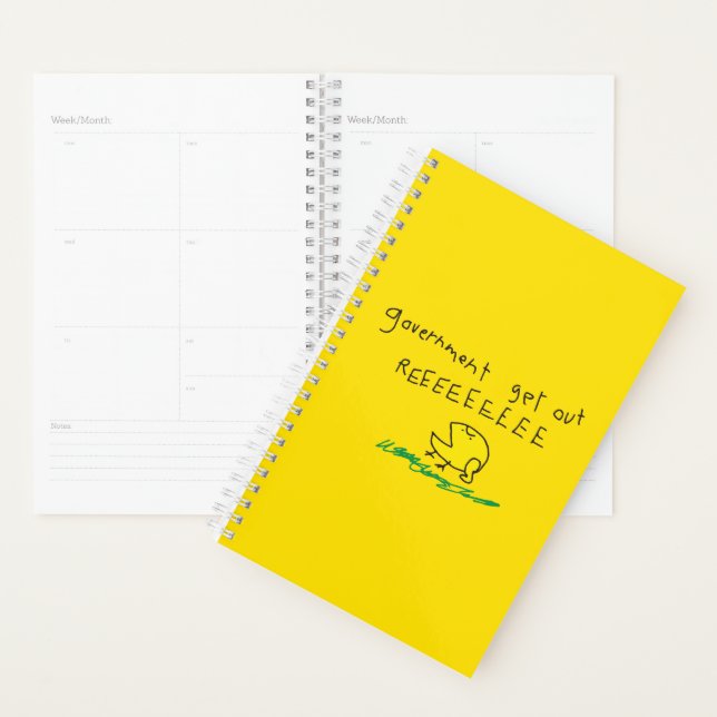 Government get out REE SNEKRIGHT Gadsden Flag Planner (Display)