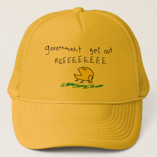 Government get out REE SNEKRIGHT Gadsden Flag Trucker Hat