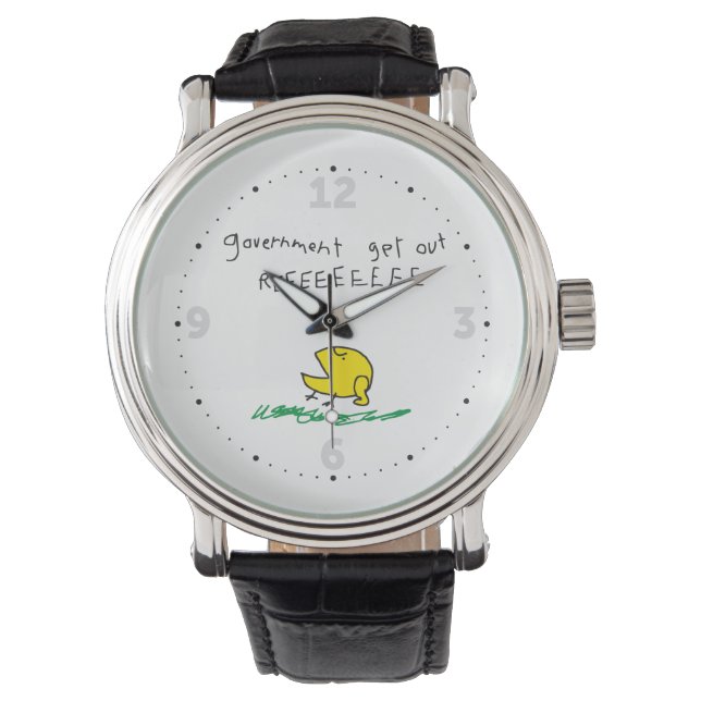 Government get out REE SNEKRIGHT Gadsden Flag Watch (Front)