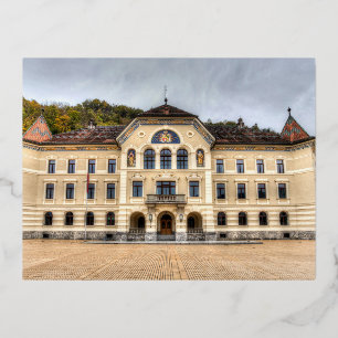 Government House Of Liechtenstein Foil Holiday Postcard