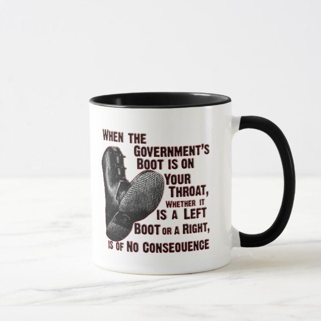 Government Jack Boot On Your Neck Mug (Right)