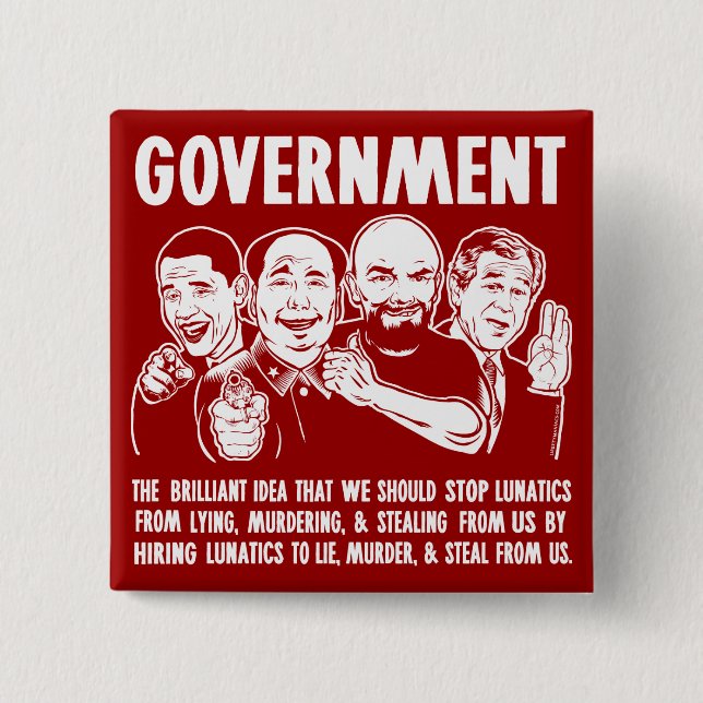 Government Lunatics Buttons (Front)