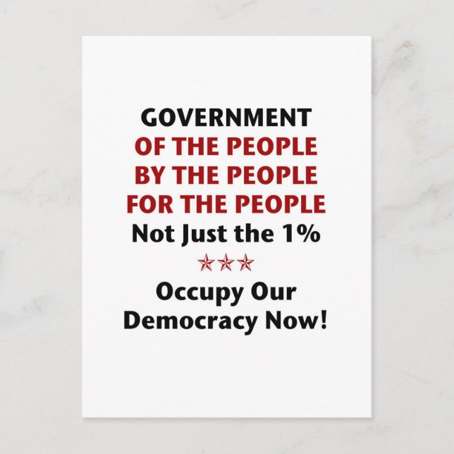 Government Of the People Postcard (Front)
