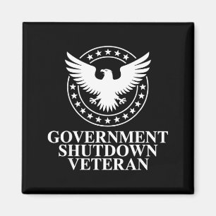 Government Shutdown Veteran Eagle Patriotic Litica Magnet