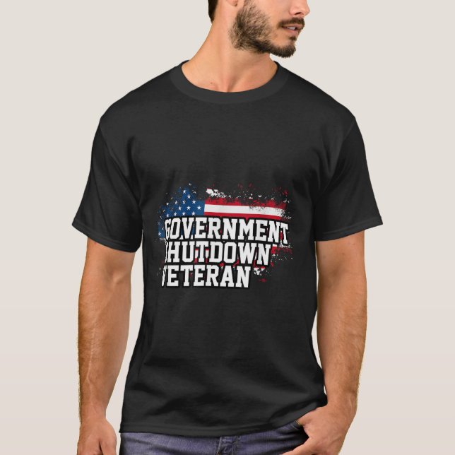 Government Shutdown Veteran T-Shirt (Front)