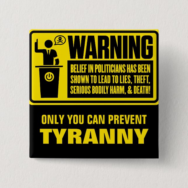 Government Warning Button (Front)