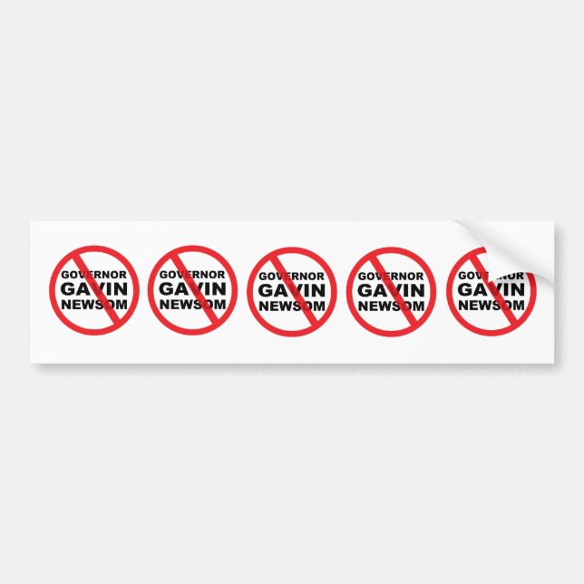 Governor Gavin Newsom Anti Bumper Sticker (Front)