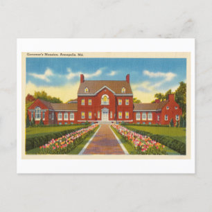 Governor's Mansion in Annapolis, Maryland, Vintage Postcard
