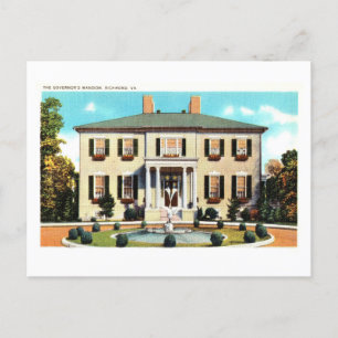 Governor's Mansion in Richmond, Virginia, Vintage Postcard