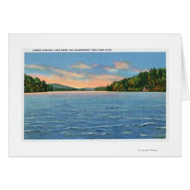 Govt. Free Camp Sites View of Lower Saranac Lake (Front Horizontal)