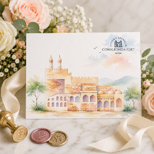 Gowalkonda Fort, India   Tourist Attractions Holiday Postcard