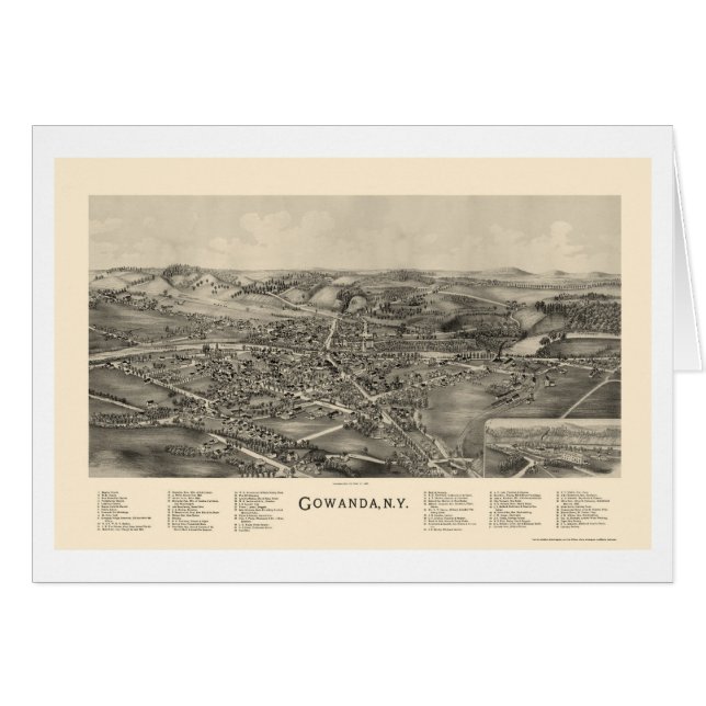 Gowanda, NY Panoramic Map - 1892 (Front Horizontal)