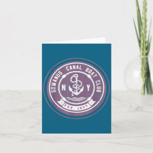Gowanus C Boat Club Funny Brooklyn New York So  Card
