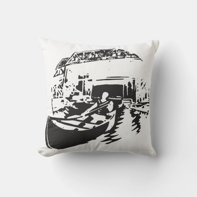 Gowanus Dredgers Throw Pillow (Front)