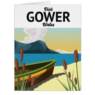 Gower Wales travel poster