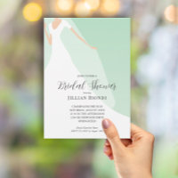 Gown and Veil on Mint Green Bridal Shower