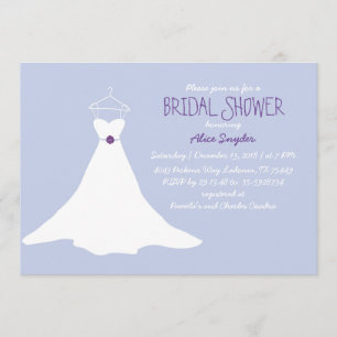 Gown Bridal Shower Invitation (Lavender&Purple)