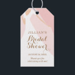 Gown Bridal Shower Pink Thank You Gift Tags<br><div class="desc">Bridal shower thank you favour tags feature a bride in her gown and veil on a blush pink background with your details in chic lettering,  perfect for wedding bridal shower gift tags for party favours,  food gifts and more. MATCHING items in our collection.</div>