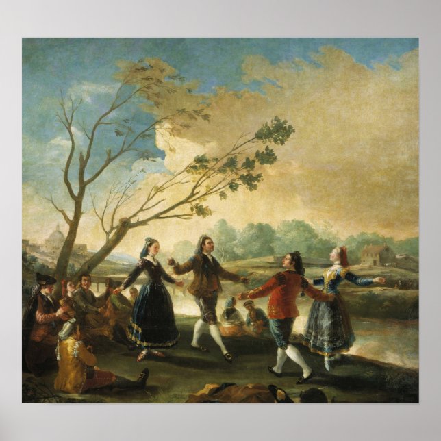 Goya - Dance Of Majos At Banks Of Manzanares 1777 Poster (Front)