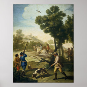 Goya - Prepelinaia Hunting 1775 Poster